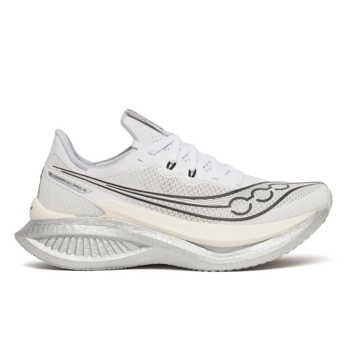 Saucony Women's Endorphin Pro 5 White Black – product view 1