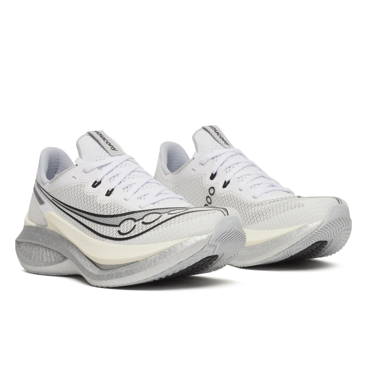Saucony Women's Endorphin Pro 5 White Black – product view 2