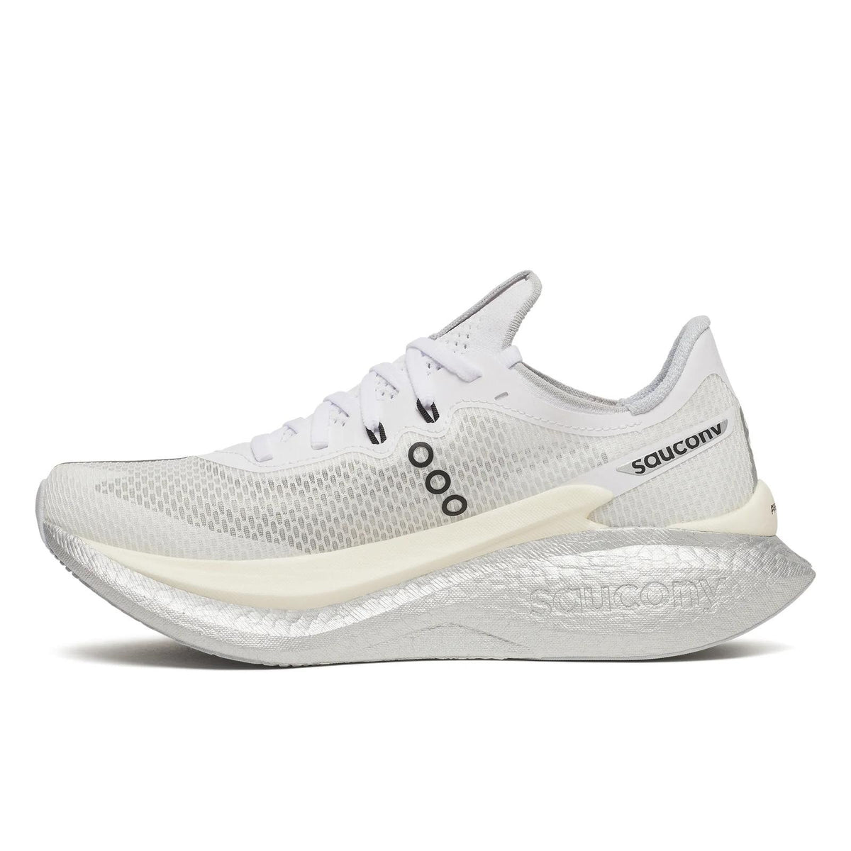 Saucony Women's Endorphin Pro 5 White Black – product view 3